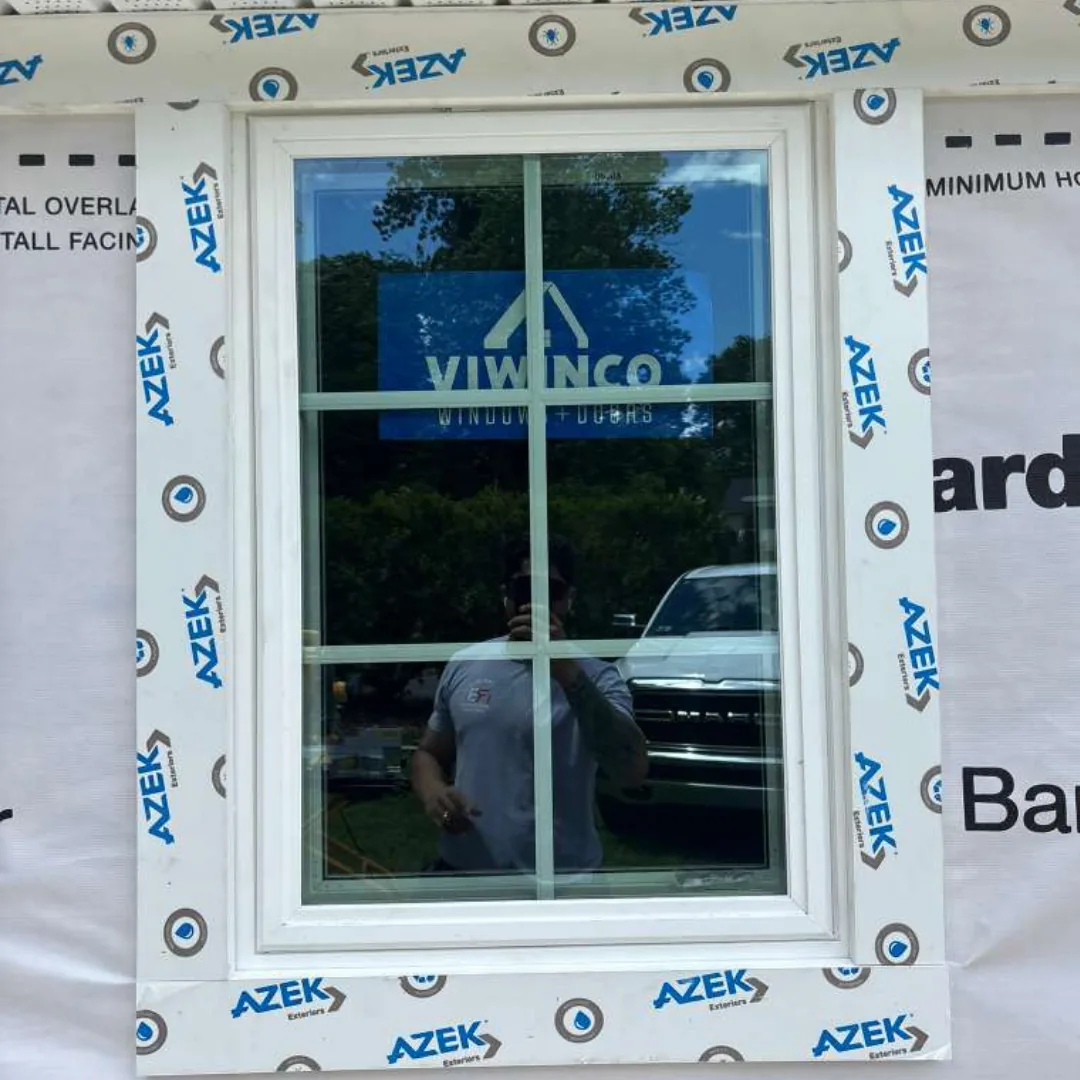 New window installation with AZEK trim.